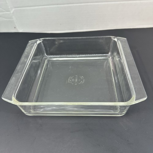 Vintage Pyrex Baking Brownie Dish Pan Clear Glass 8x8x2 Square #222 - Picture 4 of 9