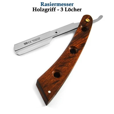 Holz Rasiermesser ohne Rasierklingen Wechselklinge Rasierer Razor Bart Ustura - Bild 1 von 4