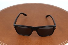 Tom Ford August Black Rectangle Polarized Sunglasses 58-18-135