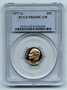 1977 S 10C Roosevelt Dime Proof PCGS PR69DCAM
