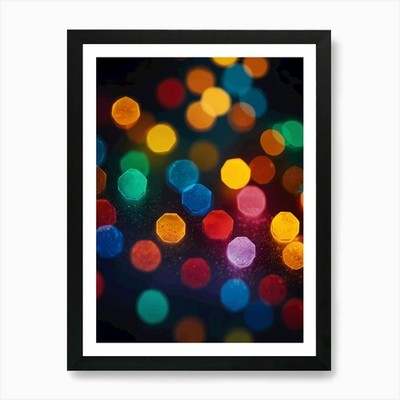 Bokeh Lights Kunstdruck gerahmt Wandbild Poster Leinwanddruck Bild