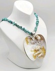 Jay King Desert Rose Trading Sterling Silver Blistered Pearl Turquoise Necklace — photo 2
