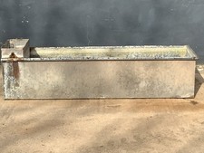 6` Old Long Weathered Galvanised Metal Planter Trough