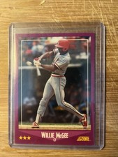1988 Score - Willie McGee #40 St Louis Cardinals Misprint Error Card Excitd