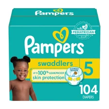 Pampers Swaddlers Active Baby Diapers Enormous Pack - Size 5 - 104ct