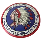 Vintage Peerless American Sign - Porcelain Standard Oil NY Advertising Gas Sign