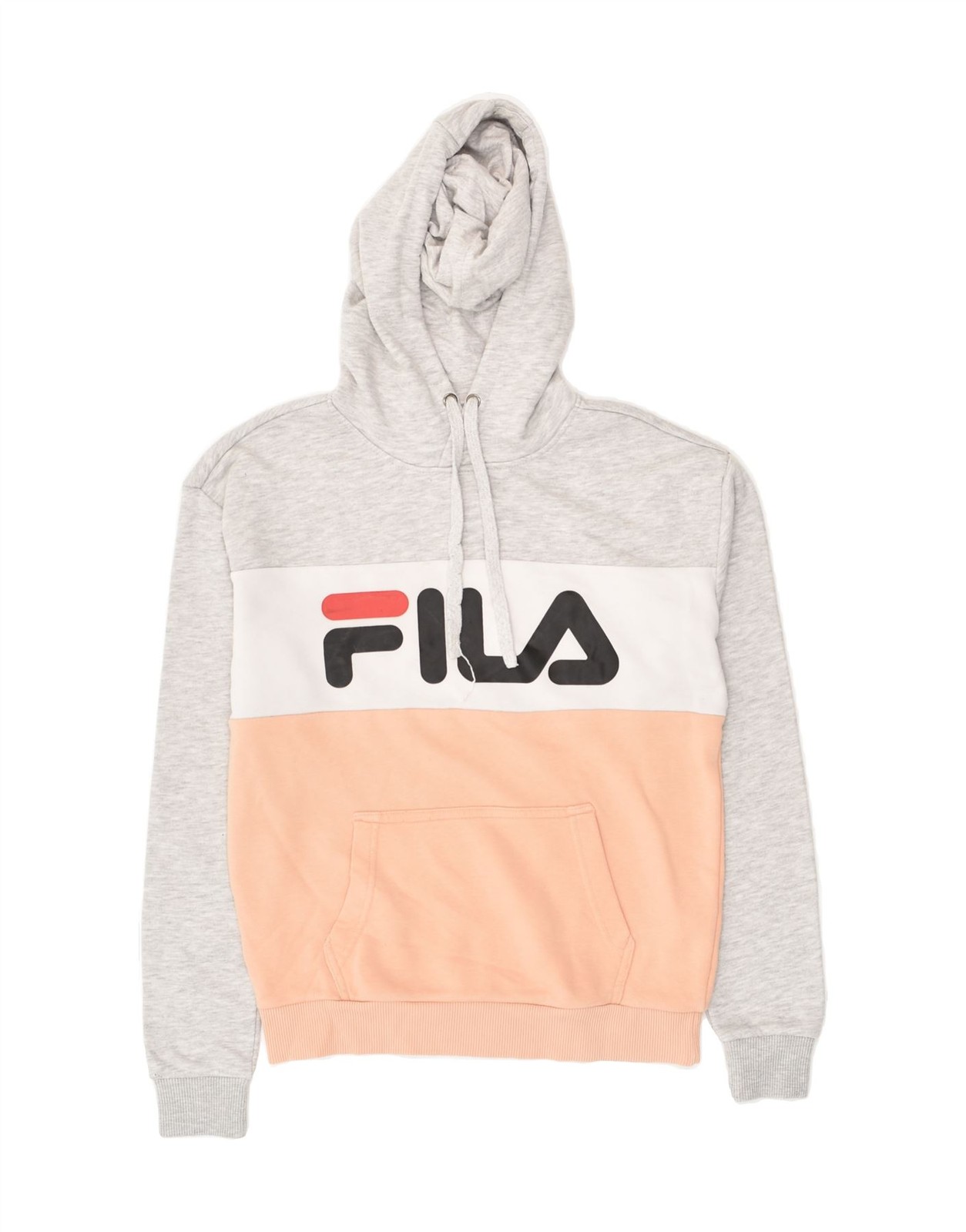 Felpa con cappuccio FILA ragazzo grafica 15 16 anni XS grigio colorblock cotone AI13