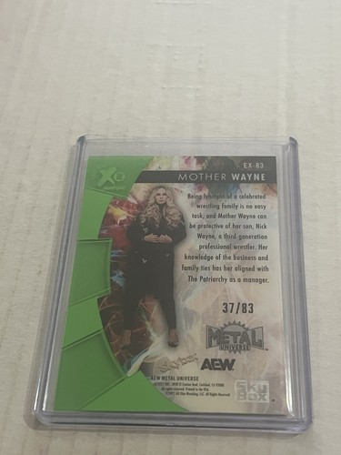 2025 Upper Deck AEW Metal Universe Mother Wayne eX Century Green /83 - Picture 2 of 2