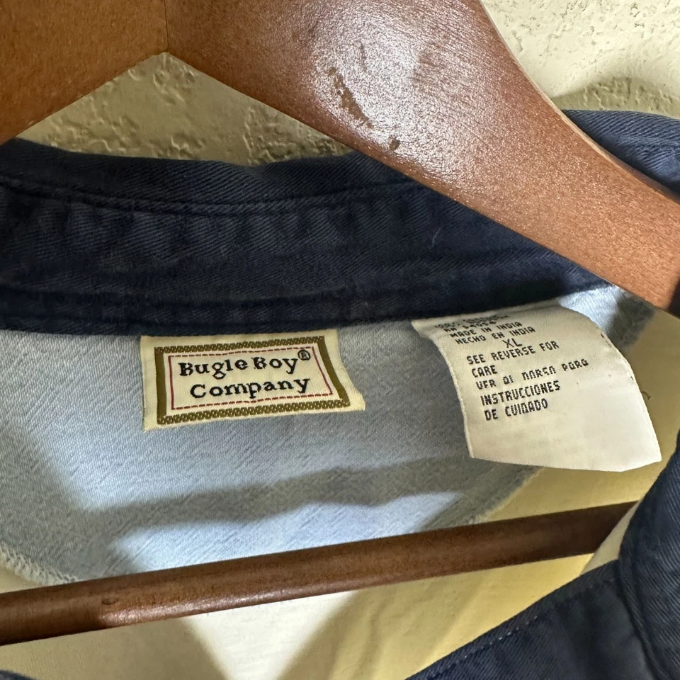 De Colección Años 90 Bugle Boy Polo Manga Larga Hombres XL Rugby Ropa de Calle Crema Retro Foto 4 de 4