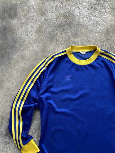 70ʼs-80’s Adidas Sweden Long Sleeve Jersey Made In West Germany Football - Picture 4 of 9
