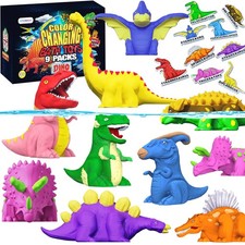 Color Changing No Hole Dinosaur Toddler Bath Toys for Kids