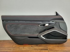 Porsche 991.2 Gt3 Left Door Panel Black Alcantara Red Stitch Oem 99155554104
