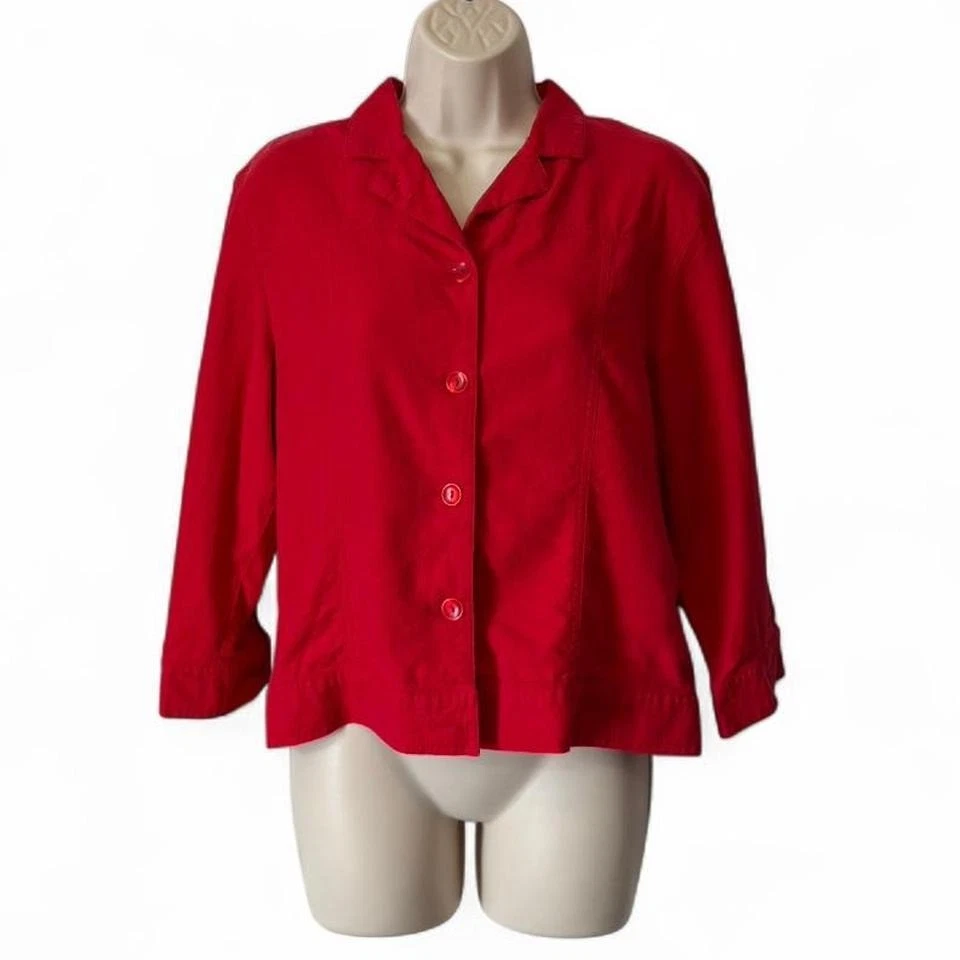 Top abotonado vintage de mezcla de lino Foto 2 de 4