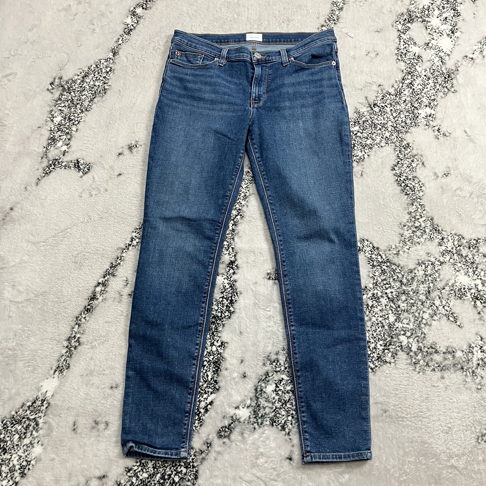 Hudson Skinny Jeans Womens Size 31 Blue Stretch Denim Mid Rise Classic-image