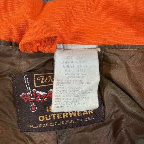 Vintage Walls Blizzard Pruf Coveralls Adult Large Short Orange Hunting USA MADE - Picture 14 of 17