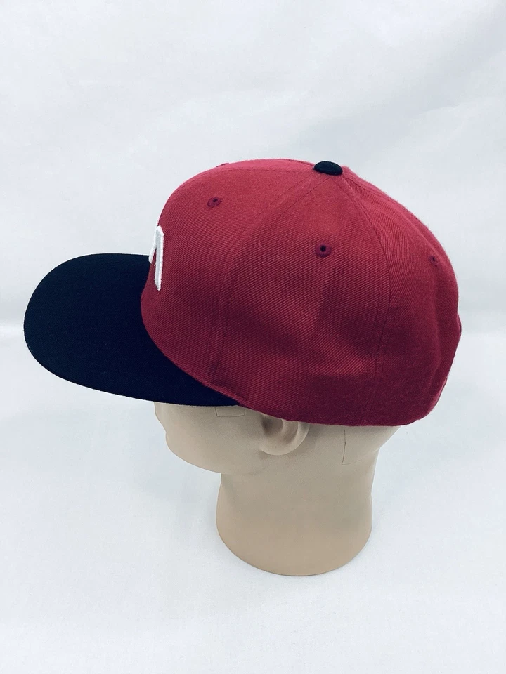 RVCA VA Logo Snapback Sombrero Granate Negro Billete Plano Gorra Ajustable Skate Surf Foto 2 de 4