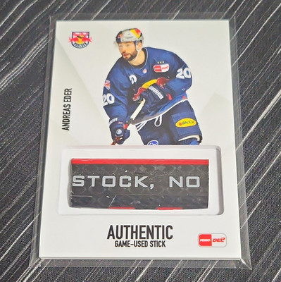 DEL Eishockey Playercard Authentic Game-Used Stick Andreas Eder EHC RB München 
