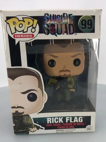 Funko POP! Heroes DC Comics Suicide Squad Rick Flag #99 Vinyl Figure DAMAGED