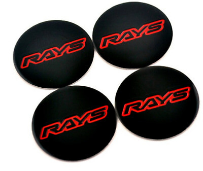 Wheel Center Cap Cover Sticker Hubcap 4pcs 56mm Rays Racing Decal - Picture 8 of 8