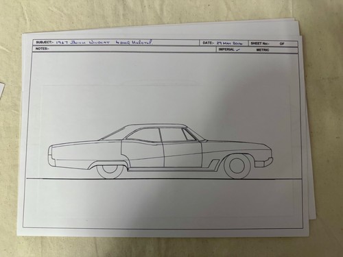 Buick Wildcat 1967 cupé Brooklin modelos BRK215 patrón dibujos y notas - Imagen 5 de 9