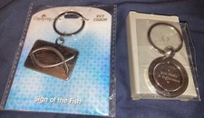 Ichthys Christian Fish Metal Keychain Engraved Romans 1:16 Inspirational Bible