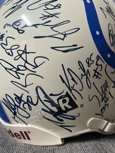 1994 Indianapolis Colts Team Signed Full-Size Helmet w/ Marshall Faulk - PSA LOA - Picture 9 of 12