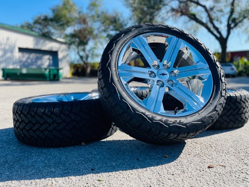 2017 GMC Sierra Yukon Denali Wheels Rims Tires Factory Original 22" Style 2016 - Picture 11 of 22