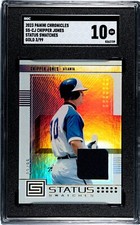 2023 Panini Chronicles Status Chipper Jones Jersey Swatches GOLD /99 SGC 10