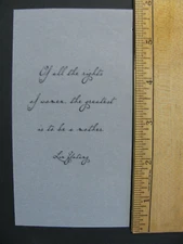 Vellum Quotes for Scrapbooking MOTHER 1 Sheet NOS No Package