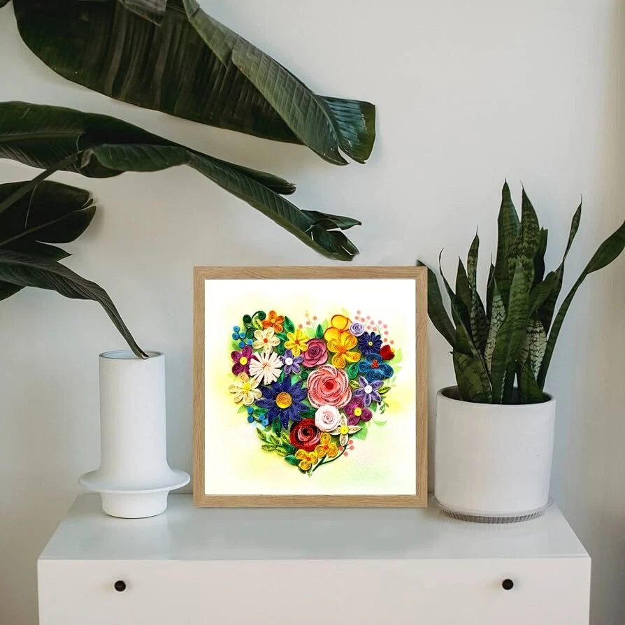 3D квиллинг поздравительная открытка сердце день рождения мама юбилей любовь Валентина - Изображение 4 из 4