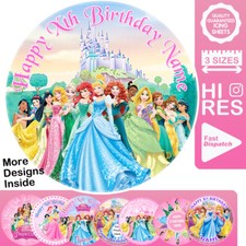Disney Princess Cake Topper Decoration Personalised Edible Icing