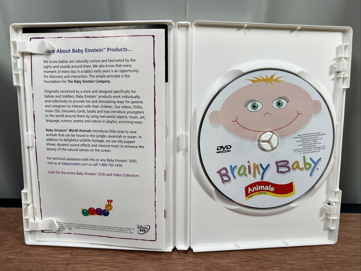 Brainy Baby Animals DVD 2002 Apes To Zebras | eBay