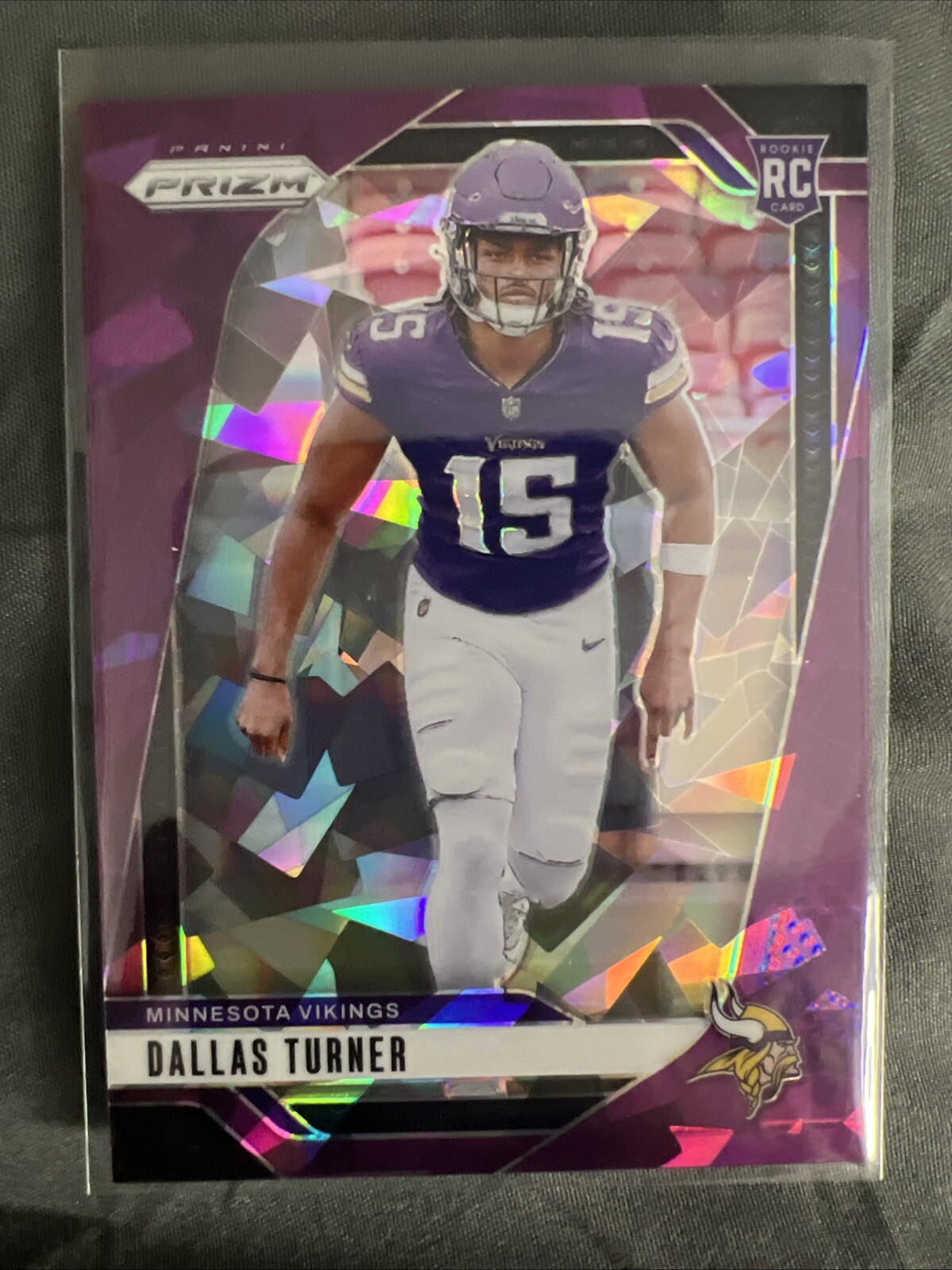 2024 Panini Prizm Dallas Turner #324 Purple Ice Prizm #/225 Rookie RC Vikings 🔥