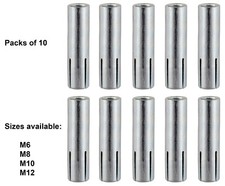 10 x Drop in Wedge Expansion Anchors Masonry Brick Concrete Metric Bolt Fittings