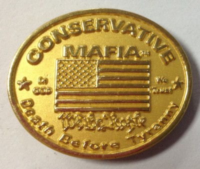 Conservative Mafia Pin, Card Carrying, MAGA Trump Charlie Kirk Donation!