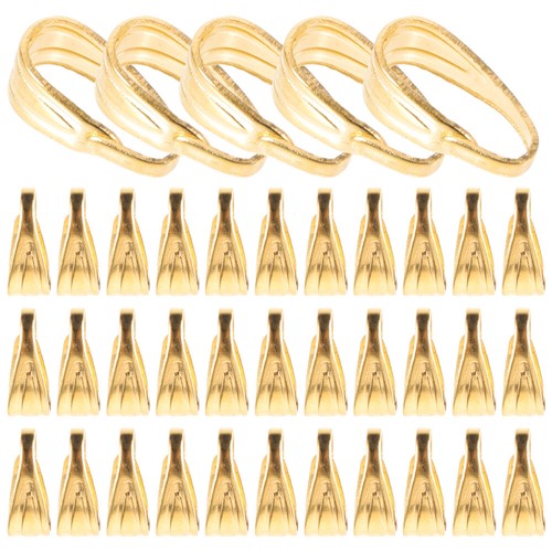 200 Pcs Necklace Pendant Clasp Bracelet Accessories Pinch Bail Connector