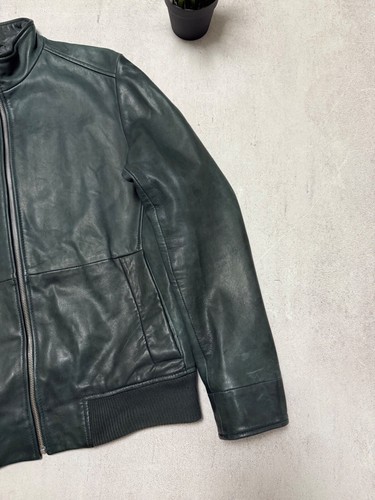 Reiss Lamb Leather Jacket Bomber Mens Medium - Picture 3 of 15