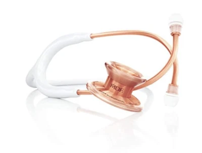 MDF INSTRUMENTS MDF Rose Gold Stethoscope MD One 777RG White Tube & Free Diaphragm £92