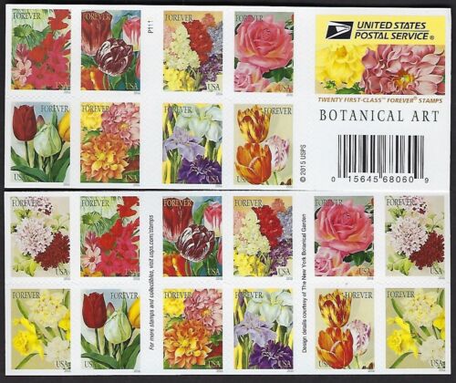 5042-51 MNH Booklet of 20 First Class Forever stamps - Botanical Art