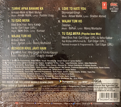 Hate Story Bollywood Music CD Australia