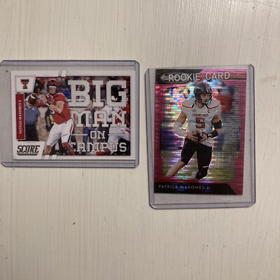 rare patrick mahomes rookie card 2 RARE PATRICK MAHOMES ROOKIE CARDS | Score 2017 & Panini 2019 | Texas Tech