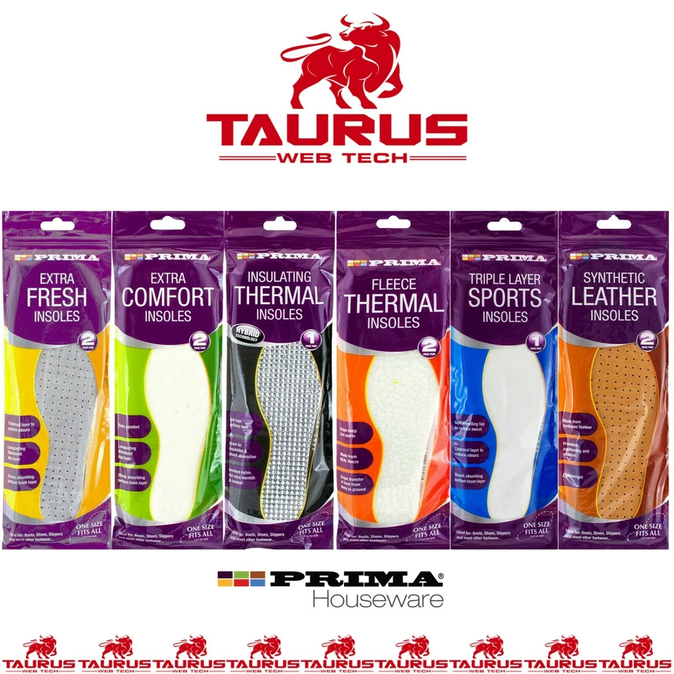 2-4x Shoe Insoles Insert Extra Comfort Sports Anti Odours Men Women UK Size 3-11