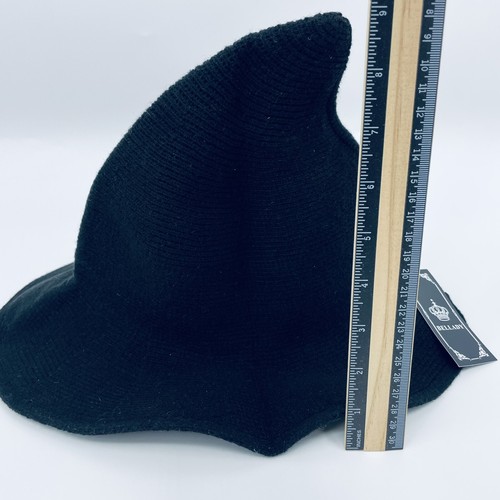 Bellady Cappello Strega Donna Moderno Inverno Autunno Nero Cappello Lana Halloween - Foto 3 di 8