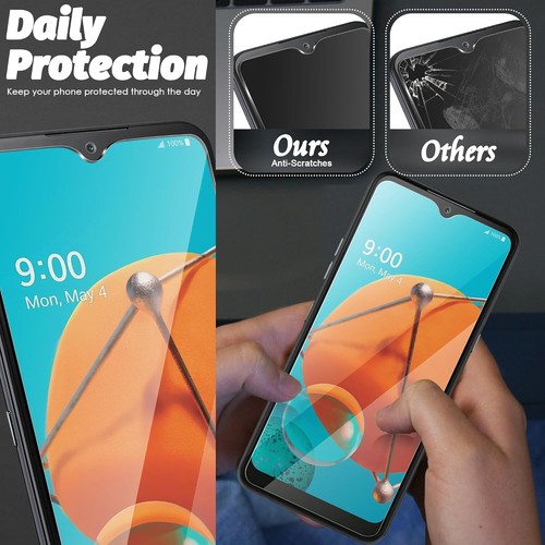 3 Pack Full Cover Screen Protector High Clear Tempered Glass for LG K51 Q51 - Picture 7 of 8