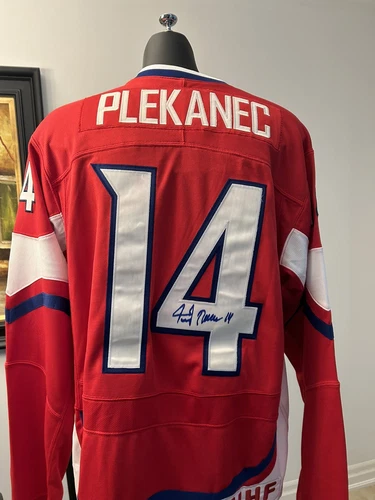 Tomas Plekanec Signed Czech Republic Hockey Jersey IIHF Montreal Canadien Nike S