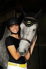 BATMAN HORSE EAR BONNET/NET/HOOD/MASK FLY VEIL BREATHABLE COTTON CROCHET