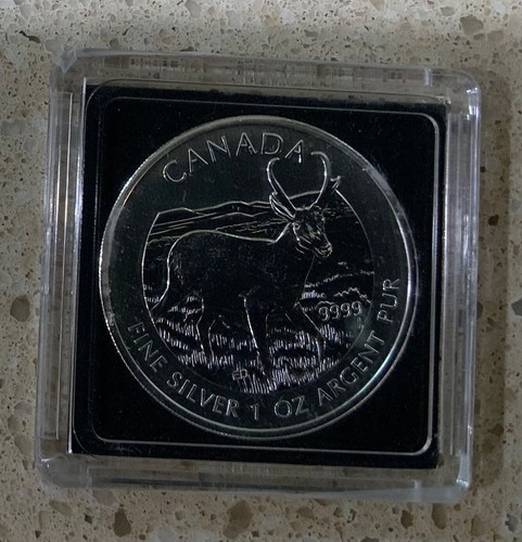 2013 Canada Wildlife Series Antelope 1oz Silver Coin - Picture 2 of 3