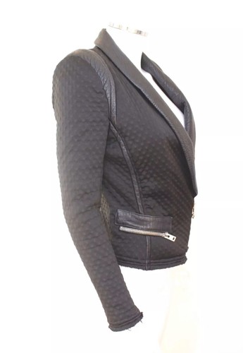 IRO Ashby Black Textured Jacket Size FR40 UK12 - Picture 6 of 10