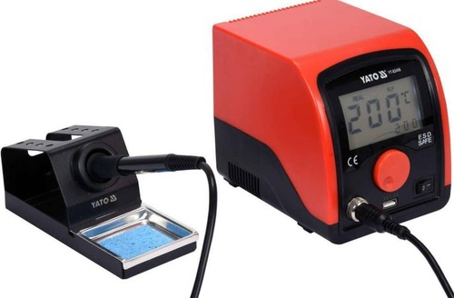YATO YT-82456 Lötkolben Lötstation elektrisch Elektronik USB 200-480 °C 75W LCD - Picture 2 of 3