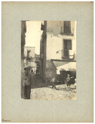 Tirage Photo Argentique Original - Vue De Rue à Pise, Italie (Circa 1900) - Format 27,5x21 Cm